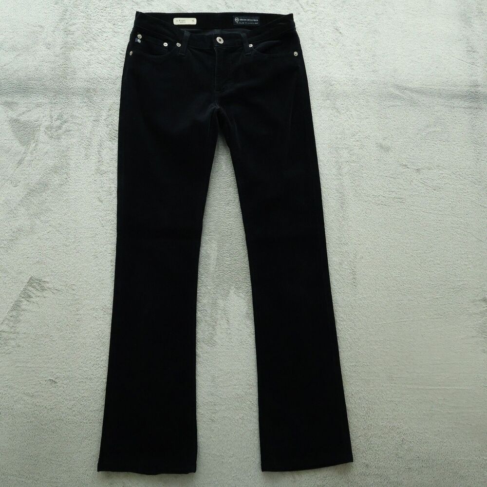 AG Jeans Women's Size 26R Black Low-Rise The Angel Bootcut Corduroy 32" Inseam